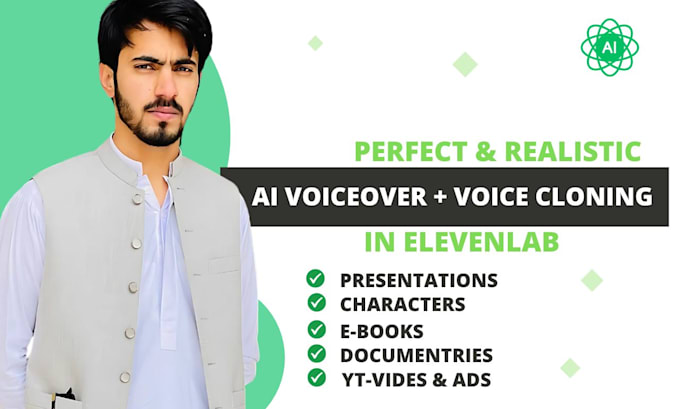 Gig Preview - Do prefect human like voice over with ai text to speech