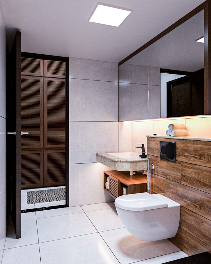 Gig Preview - Provide premium bathroom and kitchen interior designs with 3d renders