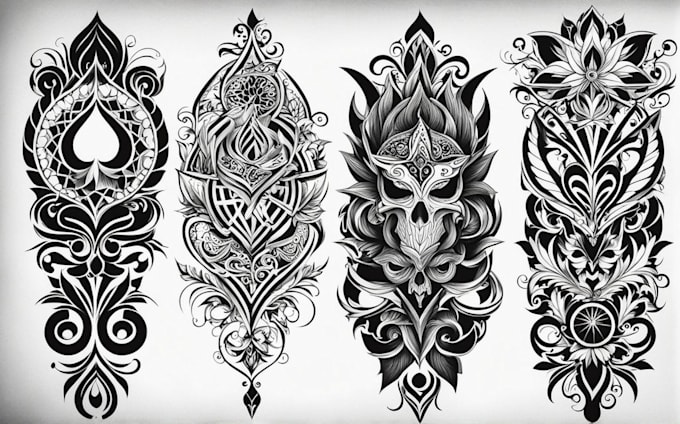 Gig Preview - Draw any kind of custom and full ,half sleeve tattoo designs