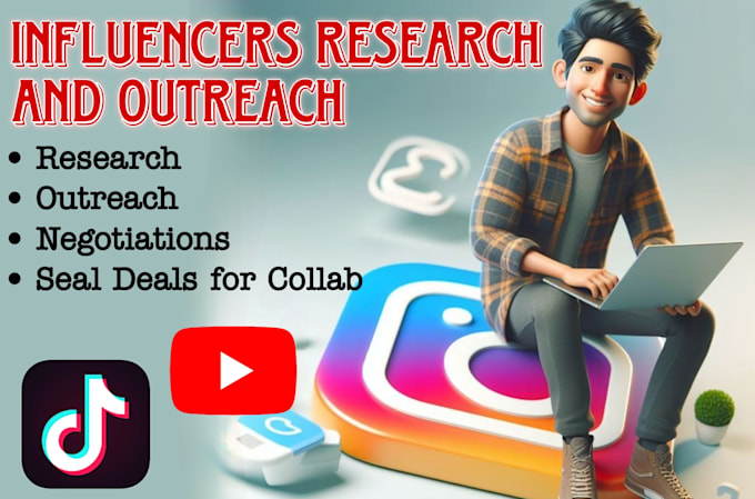 Gig Preview - Do influencers research and outreach for influencers marketing