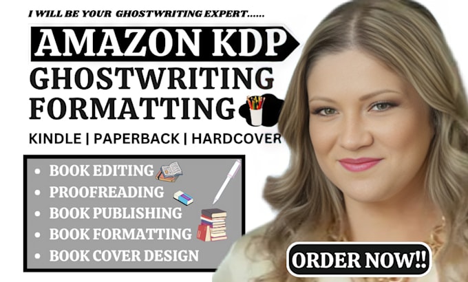 Gig Preview - Do non fiction ebook ghostwriting amazon kdp book publishing formatting editing