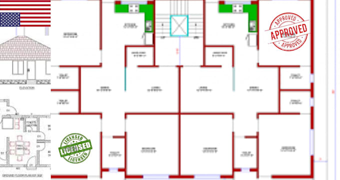 Gig Preview - County permit autocad sign stamp and seal architect civil engineering drawing