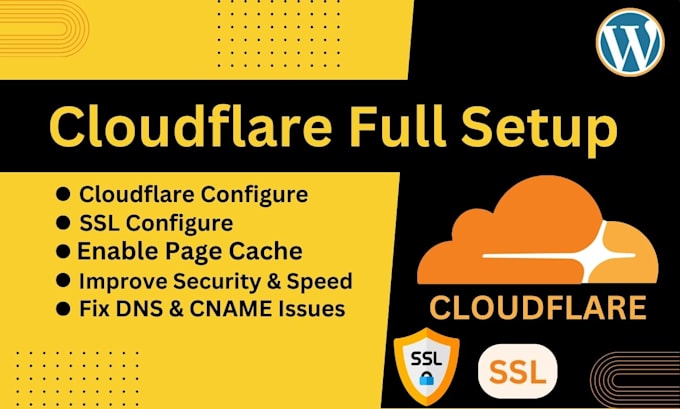 Gig Preview - Setup cloudflare SSL certificate, install SSL, ddos security, CDN, dns