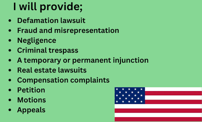 Gig Preview - Draft court pleadings, motion, lawsuit, complaint, petition, appeal, answer, nda