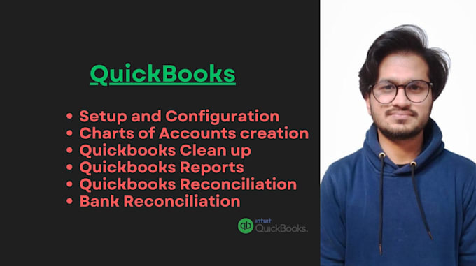 Gig Preview - Setup, clean, reconciliation and bookkeeping in quickbooks