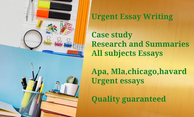 Gig Preview - Do urgent essay writing and urgent essay writers services