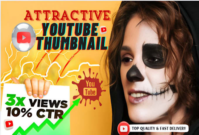 Gig Preview - Create custom attractive youtube thumbnail, gaming thumbnail