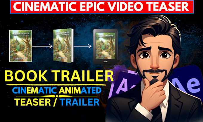 Gig Preview - Create book cinematic and reader attract epic trailer