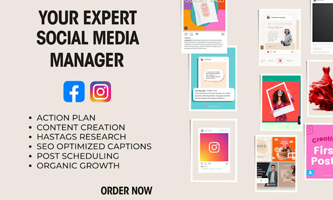 Gig Preview - Be your instagram manager, social media manager