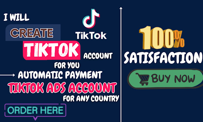 Gig Preview - Create and manage tiktok accounts for you and run ads for multiple countries