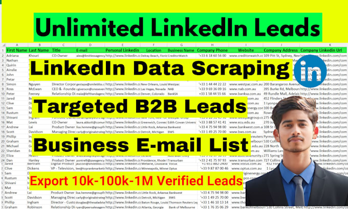 Gig Preview - Do b2b lead generation prospect list building for any targeted industry