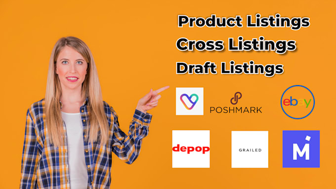 Bestseller - do cross listing product listings ebay, poshmark,mercari,depop, grailed draft VA