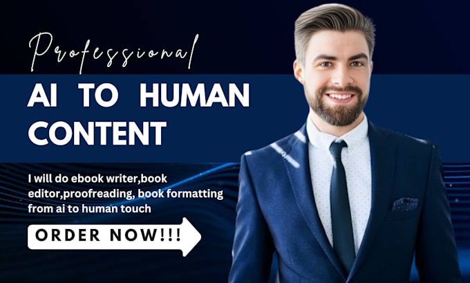 Gig Preview - Do ebook writer,book editor,proofreading, book formatting from ai to human touch