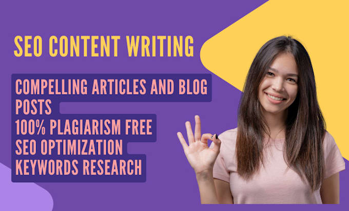 Gig Preview - Be your SEO content writer for your articles and blog posts