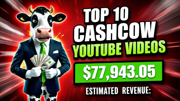 Gig Preview - Create faceless cash cow videos, cash cow youtube, cash cow channel,