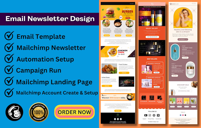 Gig Preview - Design mailchimp email template newsletter within 12 hours