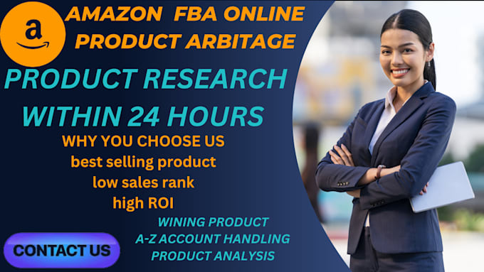 Gig Preview - Do amazon fba online arbitrage product research for ammazon usa canada