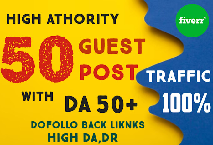 Gig Preview - Provide high da guest post backlinks with SEO quality guest posting services