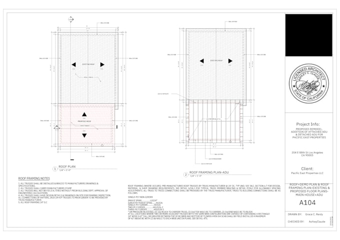 Gig Preview - Draw, stamp and sign floor plan construction drawings garage adu for city permit