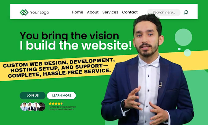 Gig Preview - Design a responsive custom website for your business