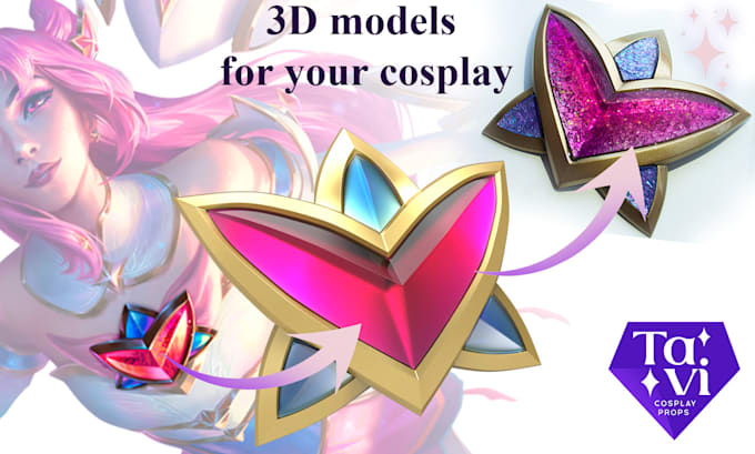 Gig Preview - Make printable 3d model of props for your cosplay