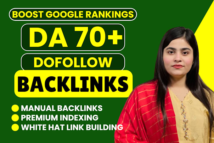 Gig Preview - Provide high authority da 70 plus manual SEO dofollow backlinks