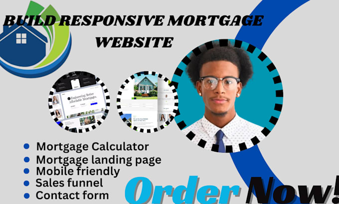 Gig Preview - Design mortgage landing page mortgage leads mortgage calculator loan website