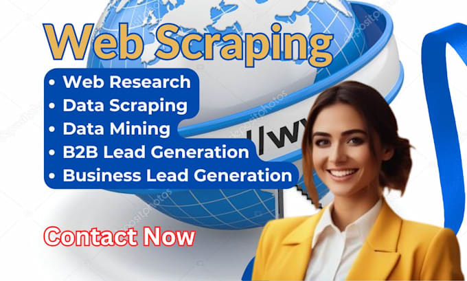 Gig Preview - Do web scraping, web research for business lead generation