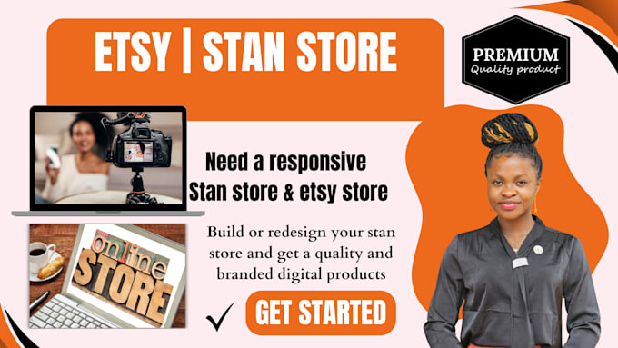 Gig Preview - Stan store setup, etsy stan store design, stan store digital products marketing