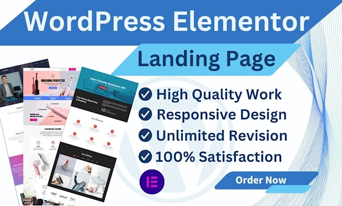 Gig Preview - Build a landing page or wordpress website using elementor pro