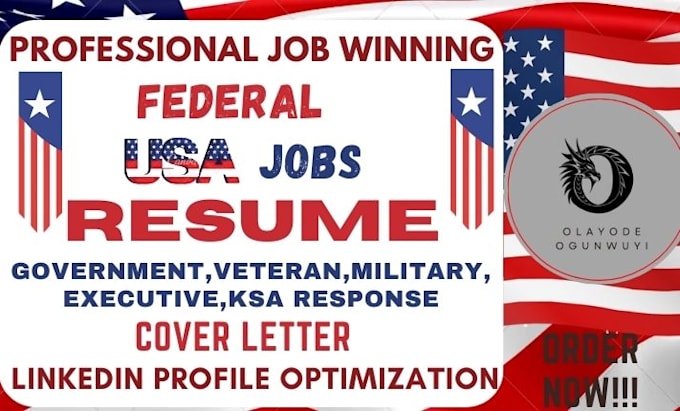 Gig Preview - Craft a professional federal, USA jobs and executive resume