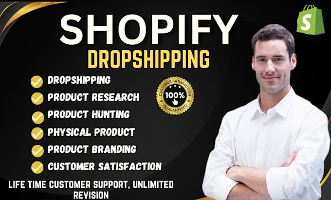 Gig Preview - Make 6 figure shopify dropshipping store or shopify website