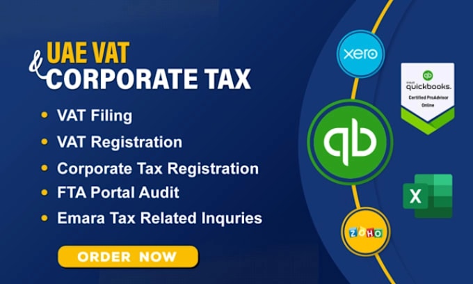 Gig Preview - Do uae vat, corporate registration and tax compliance