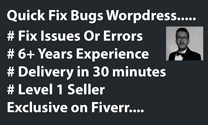 Gig Preview - Fix wordpress issues, problems or errors in 30 minute