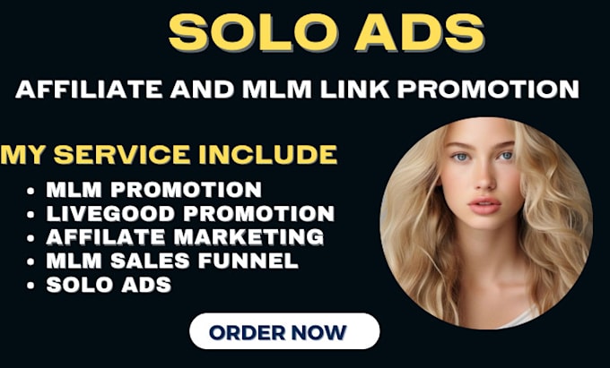 Gig Preview - Do mlm promotion affiliate link promotion, mlm sales funnel, sols ads, mlm leads