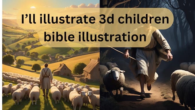 Gig Preview - Design christian story illustration, children book, bible story, book cover