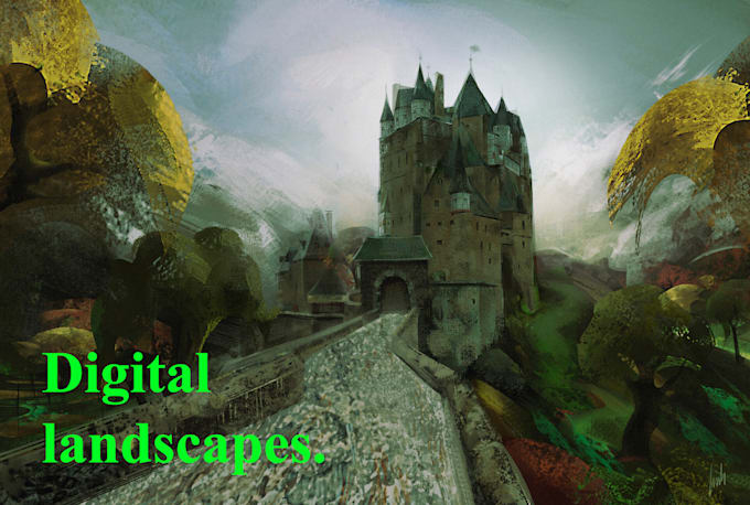 Gig Preview - Create painterly digital landscapes and architectural scenes