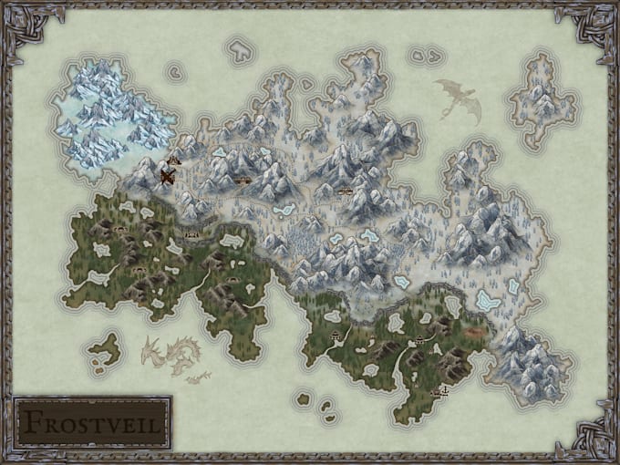 Bestseller - make a custom dnd or pathfinder map in inkarnate