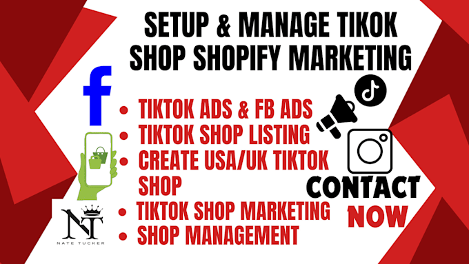 Gig Preview - Setup tiktok shop, manage tiktok shop ads, tiktok dropshipping tiktok marketing