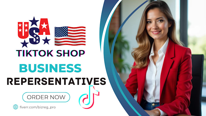 Gig Preview - Do usa business representative usa beneficiary tiktok shop setup