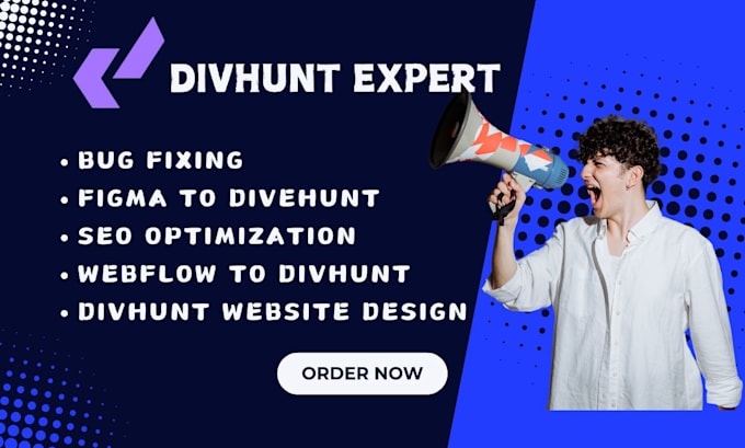 Gig Preview - Divhunt website convert figma webflow to divhunt website