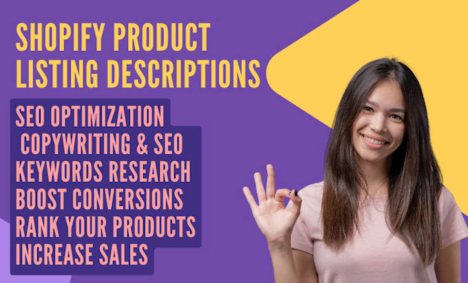 Gig Preview - Write compelling SEO shopify product listing descriptions