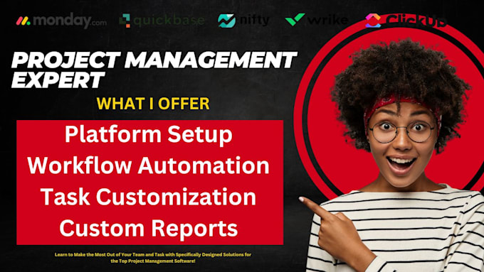 Gig Preview - Setup monday clickup quickbase wrike nifty crm