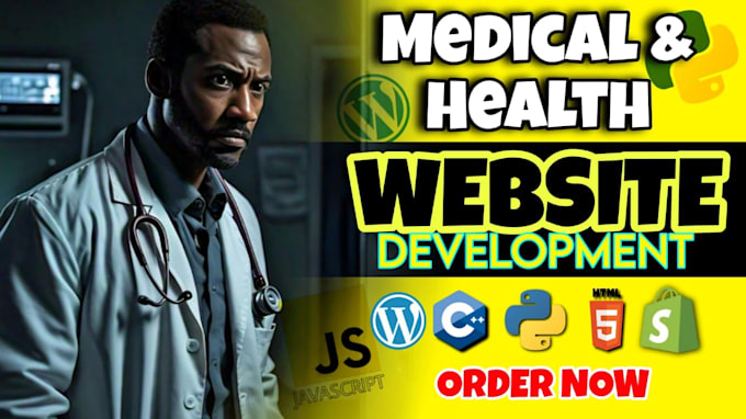 Gig Preview - Develop website for doctors clinics dentists healthcare fitness and medical