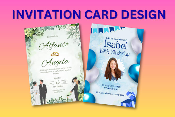 Gig Preview - Create birthday, wedding and greeting invitation card design