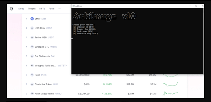 Gig Preview - Build dex trading arbitrage bot uniswap bot pancakeswap bot pumpfun raydium bot