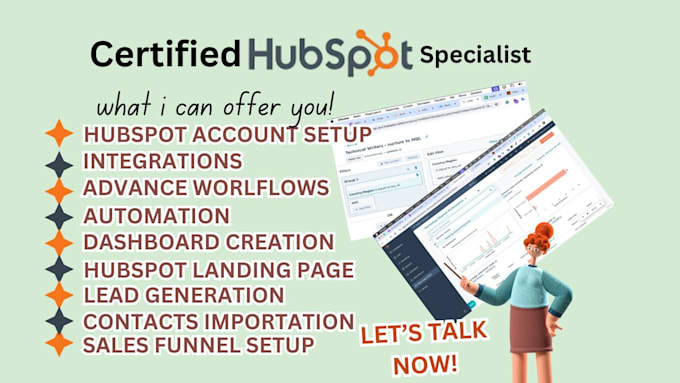 Gig Preview - Setup hubspot crm, sales and marketing automation, workflows, custom integration