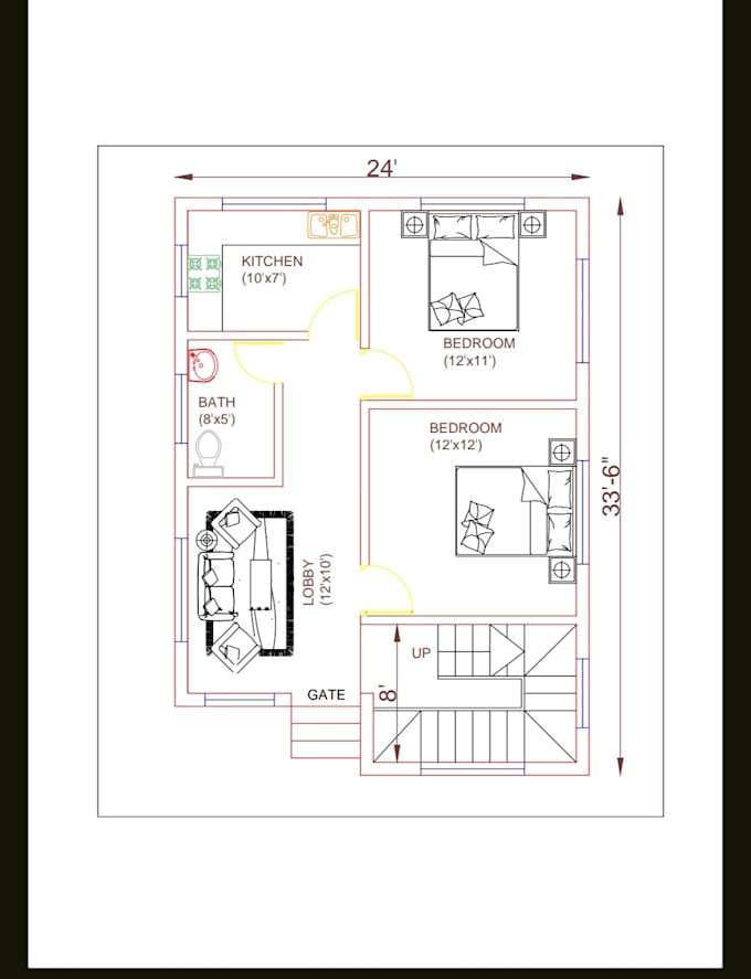 Gig Preview - Create and draw house plan in autocad