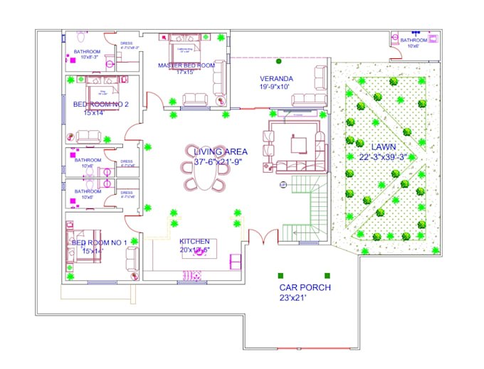 Bestseller - 2d floor plan design, drawing 2d drafting