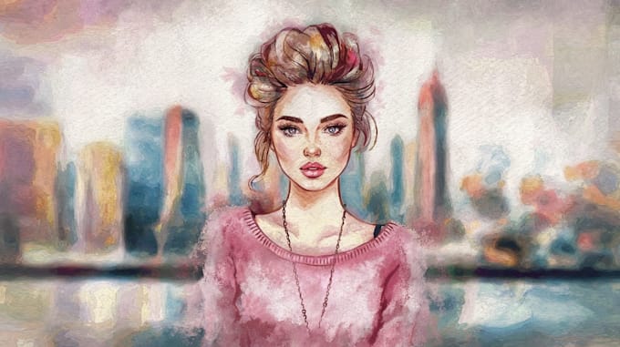 Bestseller - make a realistic watercolor portrait, sketch from photos